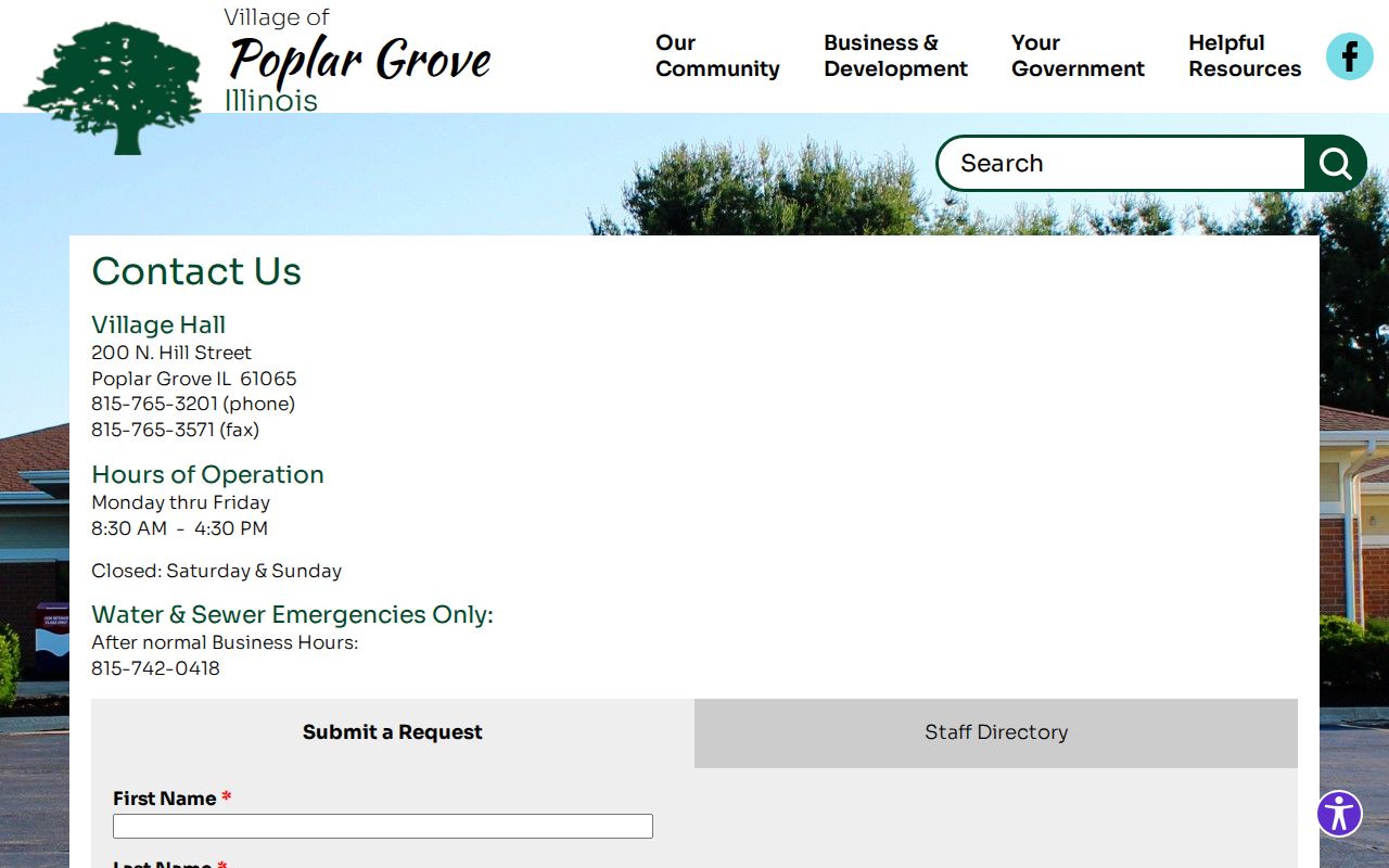 Poplar Grove official contact source for Boone County Sheriff arrest service